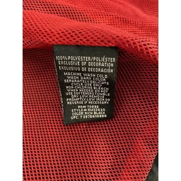 Starter Mens Windbreaker Jacket Full Zip Size M Black and Gray Tu Tone - Picture 10 of 10